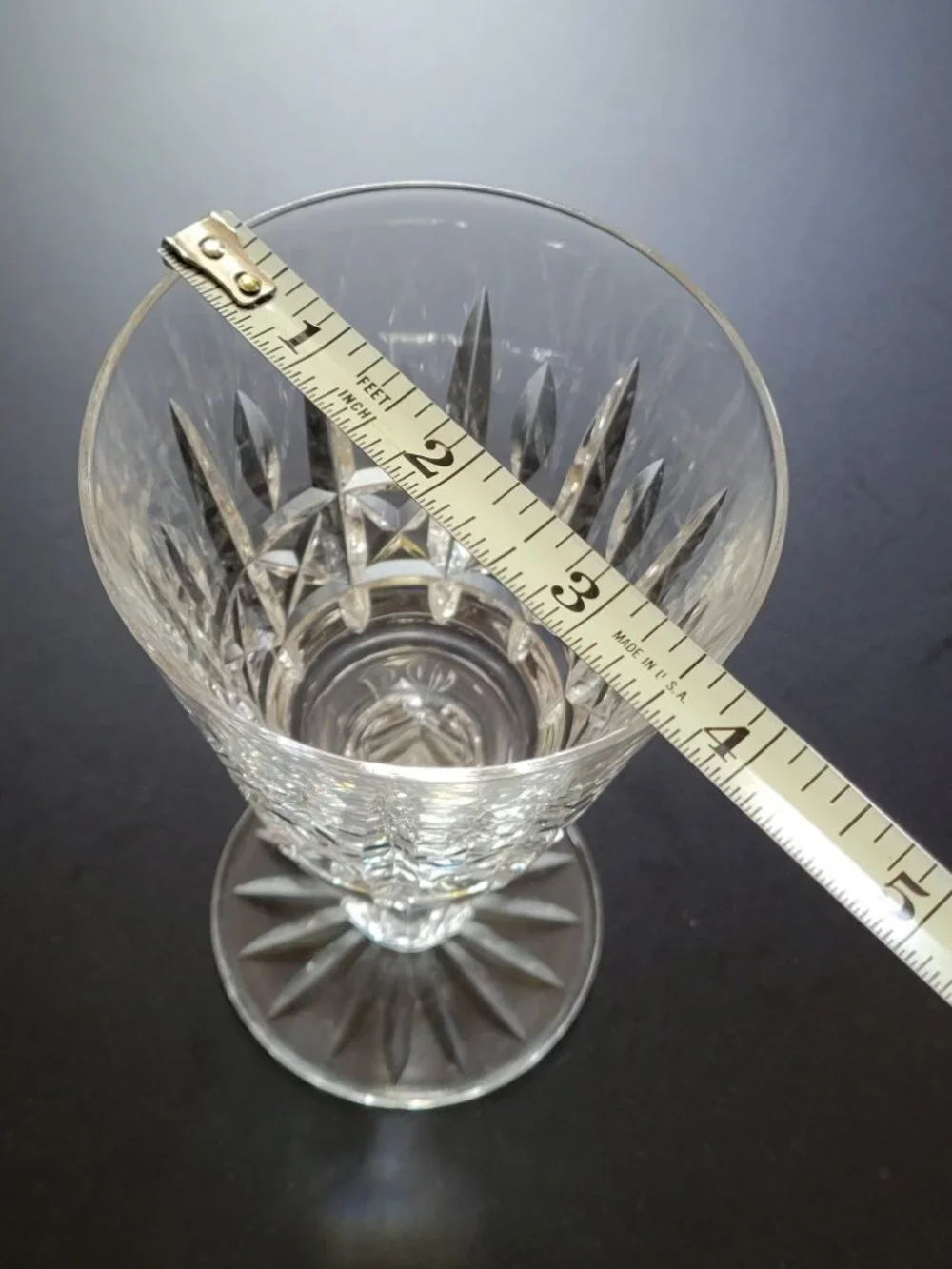 Pair Waterford Crystal Kylemore Water Goblets Footed Stemware Glass 6 3/4